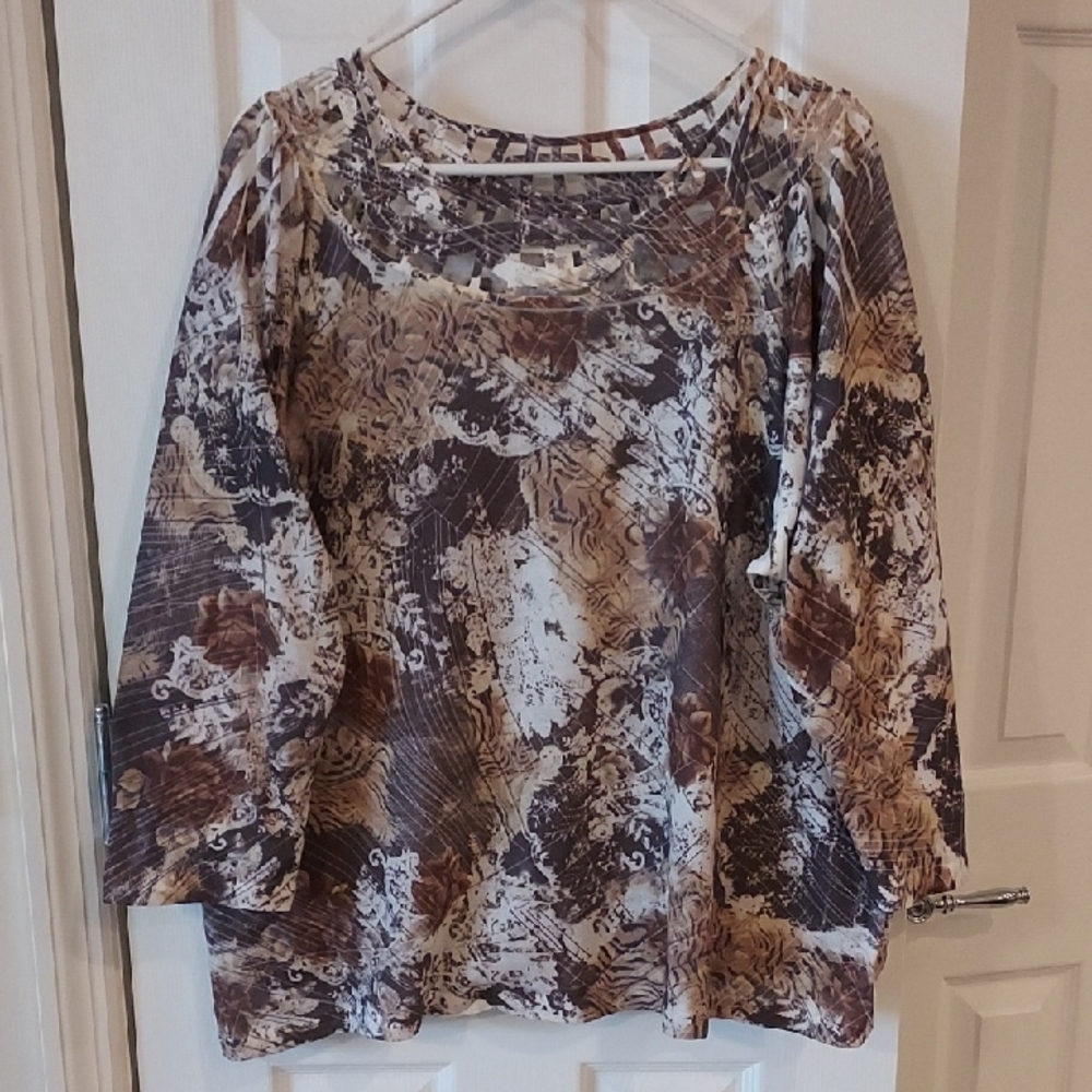 Coldwater Creek Earthy Tones Blouse